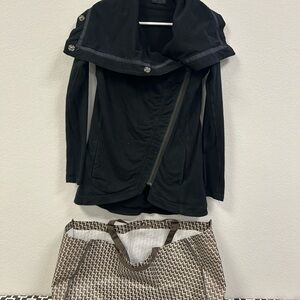 Lululemon Athletica Black Asymmetrical Jacket